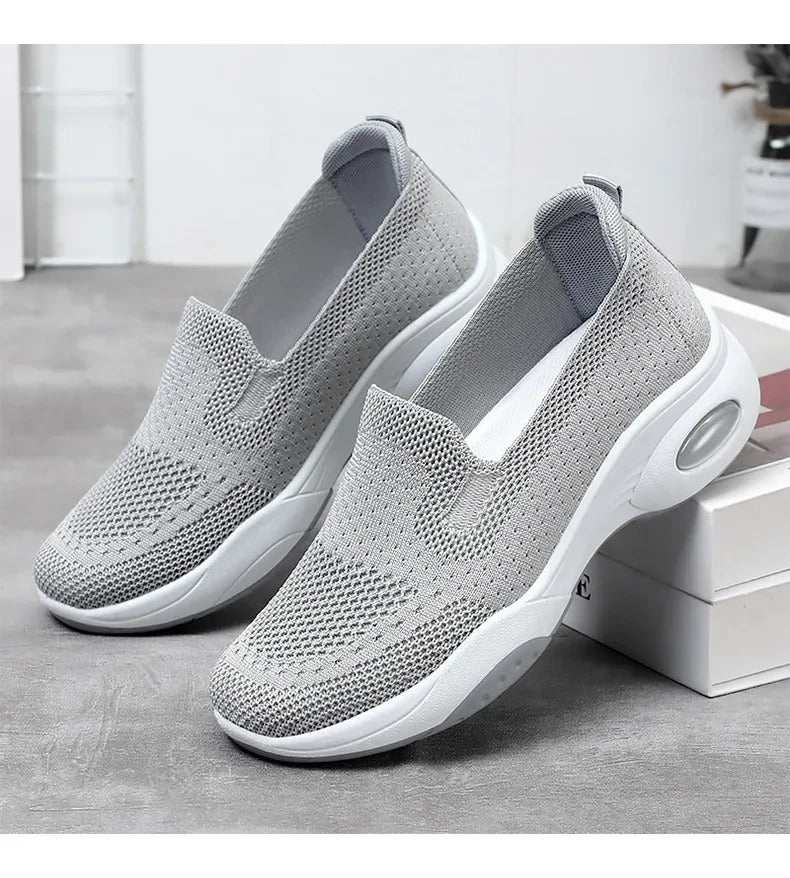 Gitte - Ortopediska Andningsbara Stickade Slip-On Sneakers