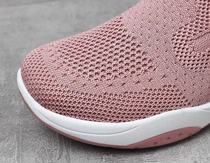 Gitte - Ortopediska Andningsbara Stickade Slip-On Sneakers
