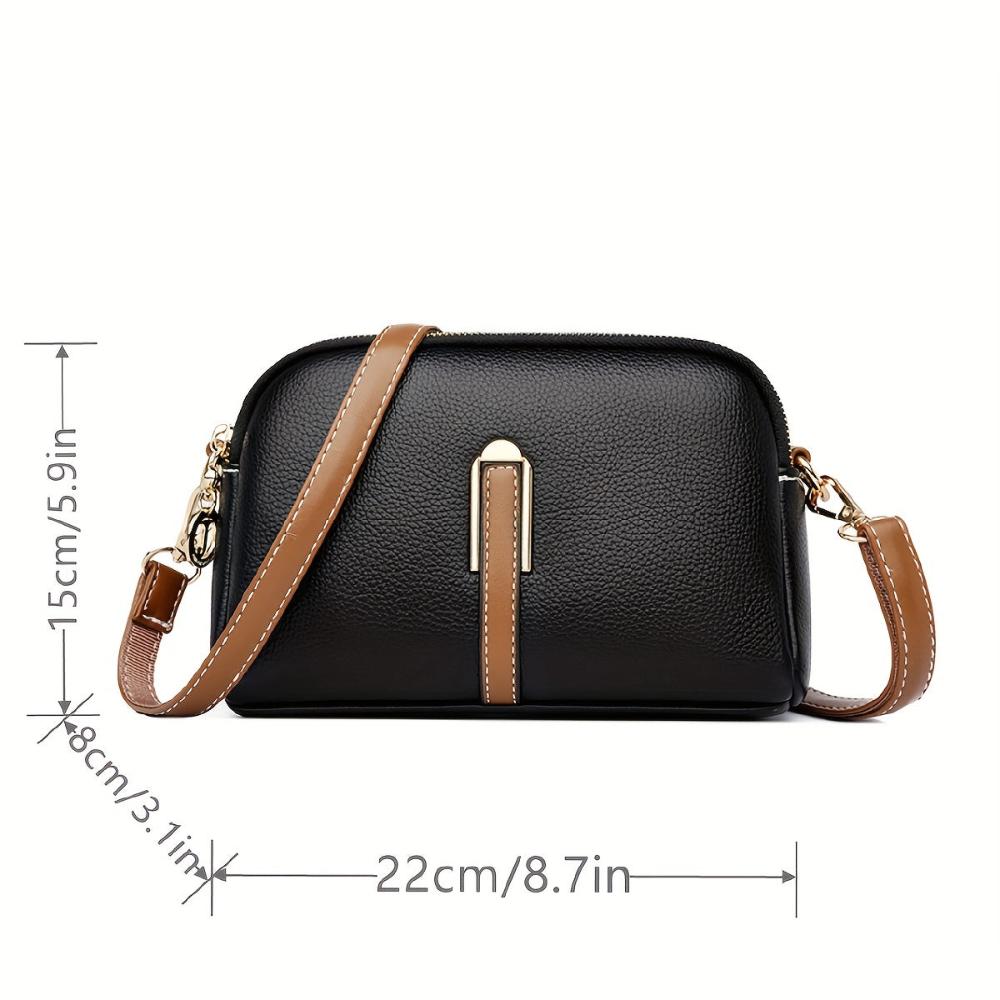 Mila Litchi Crossbody-väska med präglad design