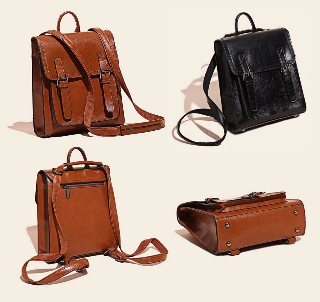 Vintage charm ryggsäck med spänne