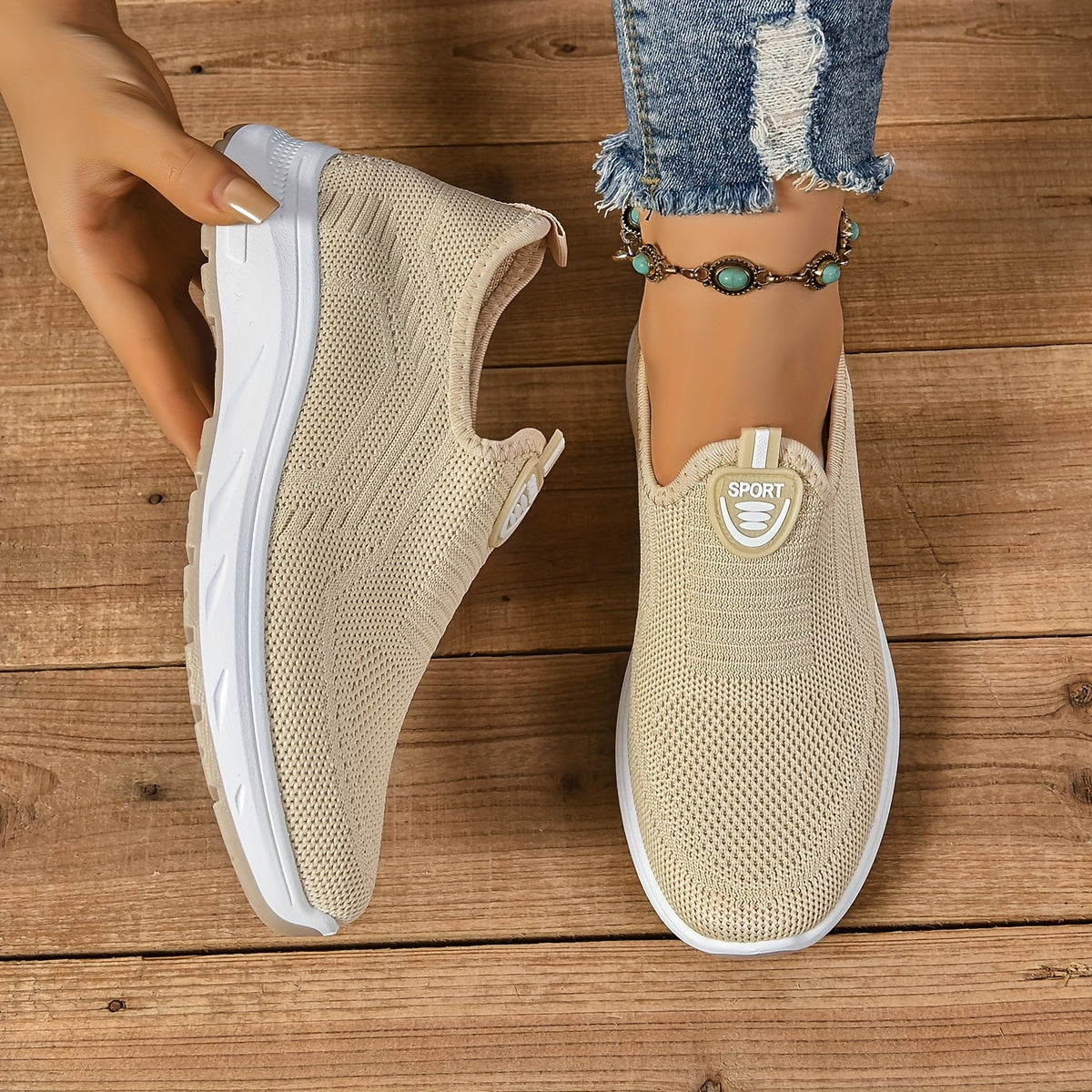 Riley - Ortopediska Dam Slip-On Sneakers