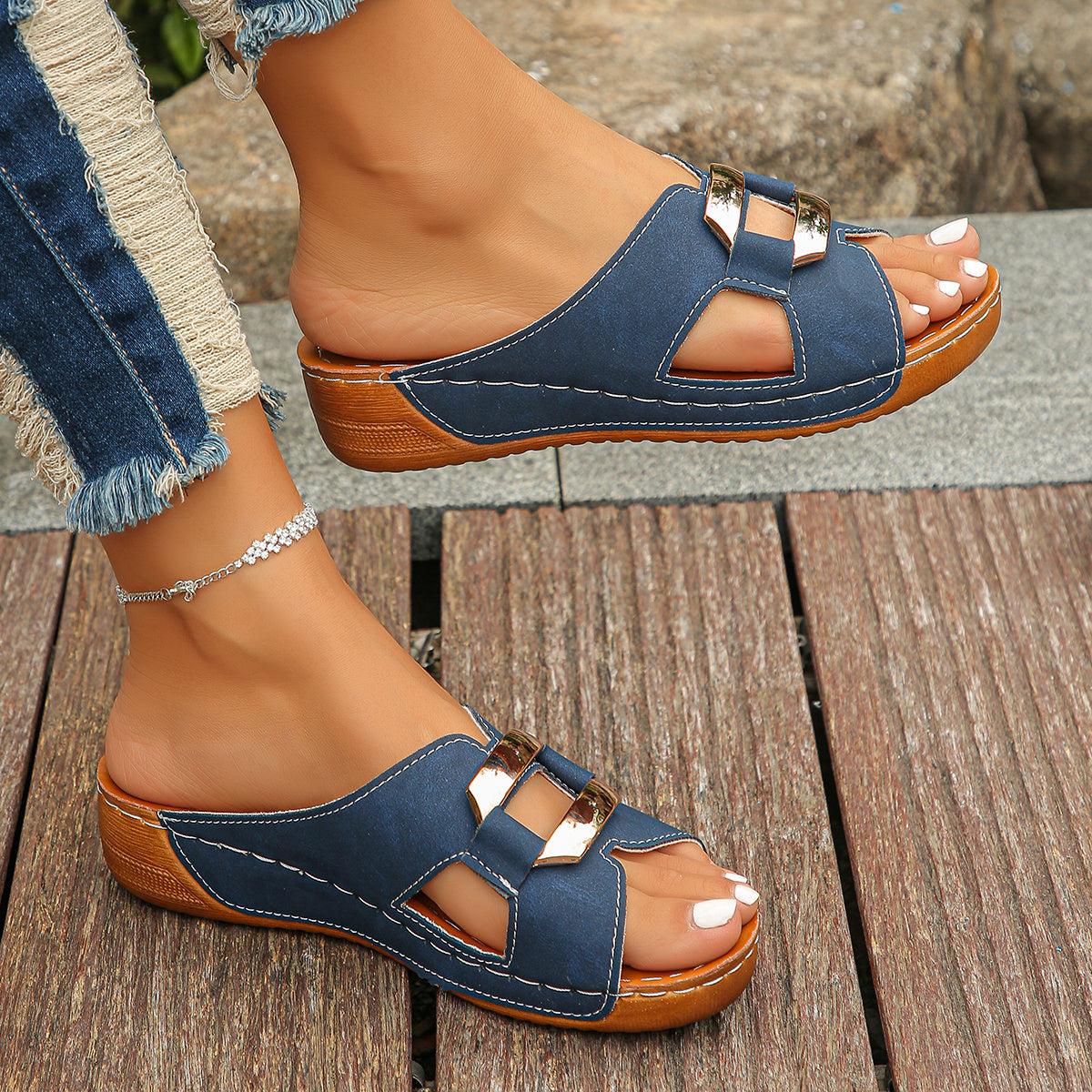 Capri Spänne Slide Sandaler