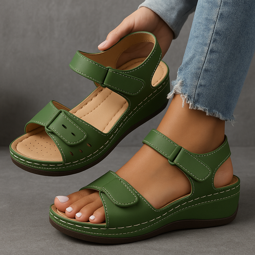 Veera ortopediska sandaler med kilklack