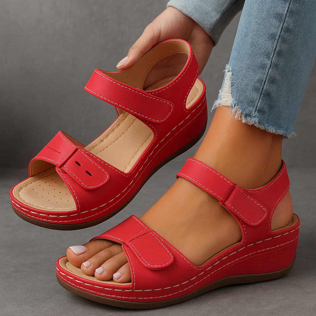 Veera ortopediska sandaler med kilklack