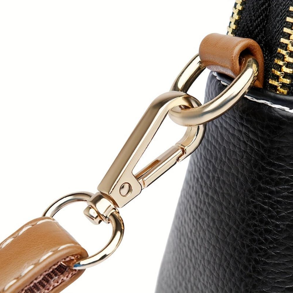 Mila Litchi Crossbody-väska med präglad design
