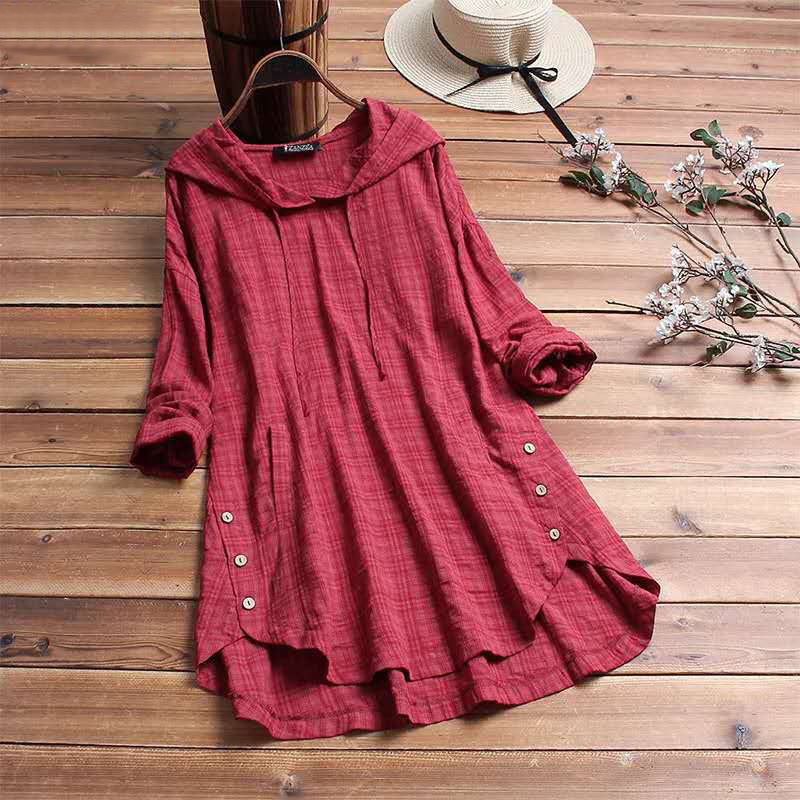 Antoinette Ternet Hooded Blus - Mysig Vardaglig Stil
