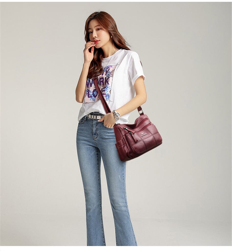 Evangeline - Designer Multi-Layer Crossbody Axelväska