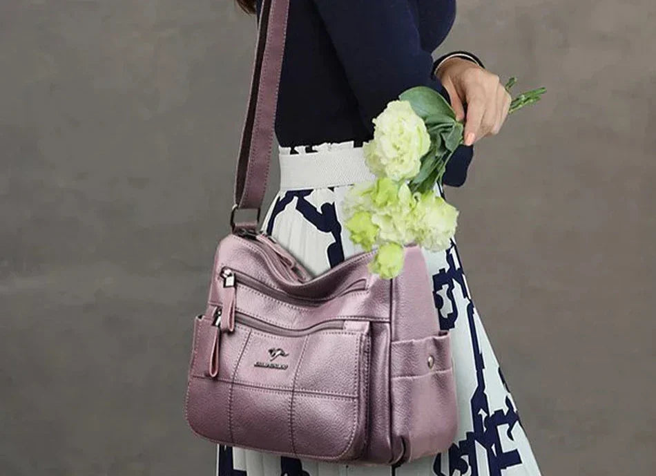 Evangeline - Designer Multi-Layer Crossbody Axelväska