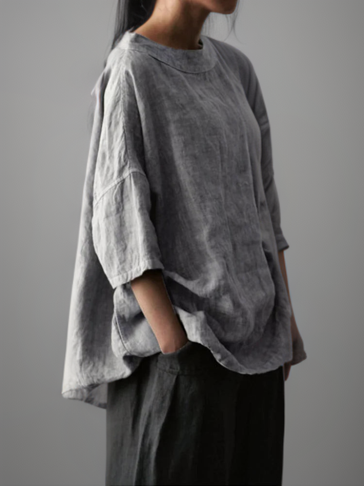 Viktoria┃Vintage oversized tunika med båtkrage