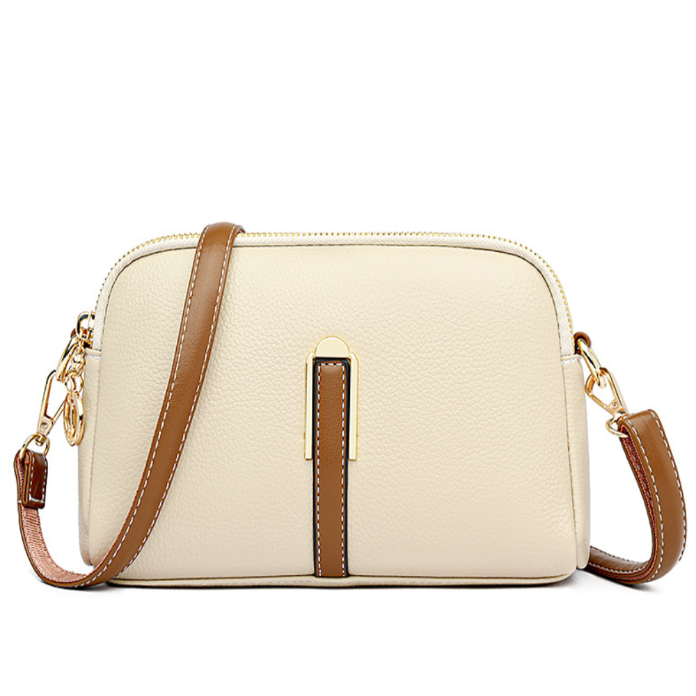 Mila Litchi Crossbody-väska med präglad design