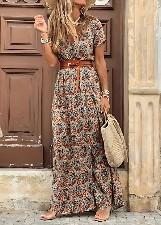 Tahlee | Elegant och Luftig Maxiklänning i Bohemisk Stil