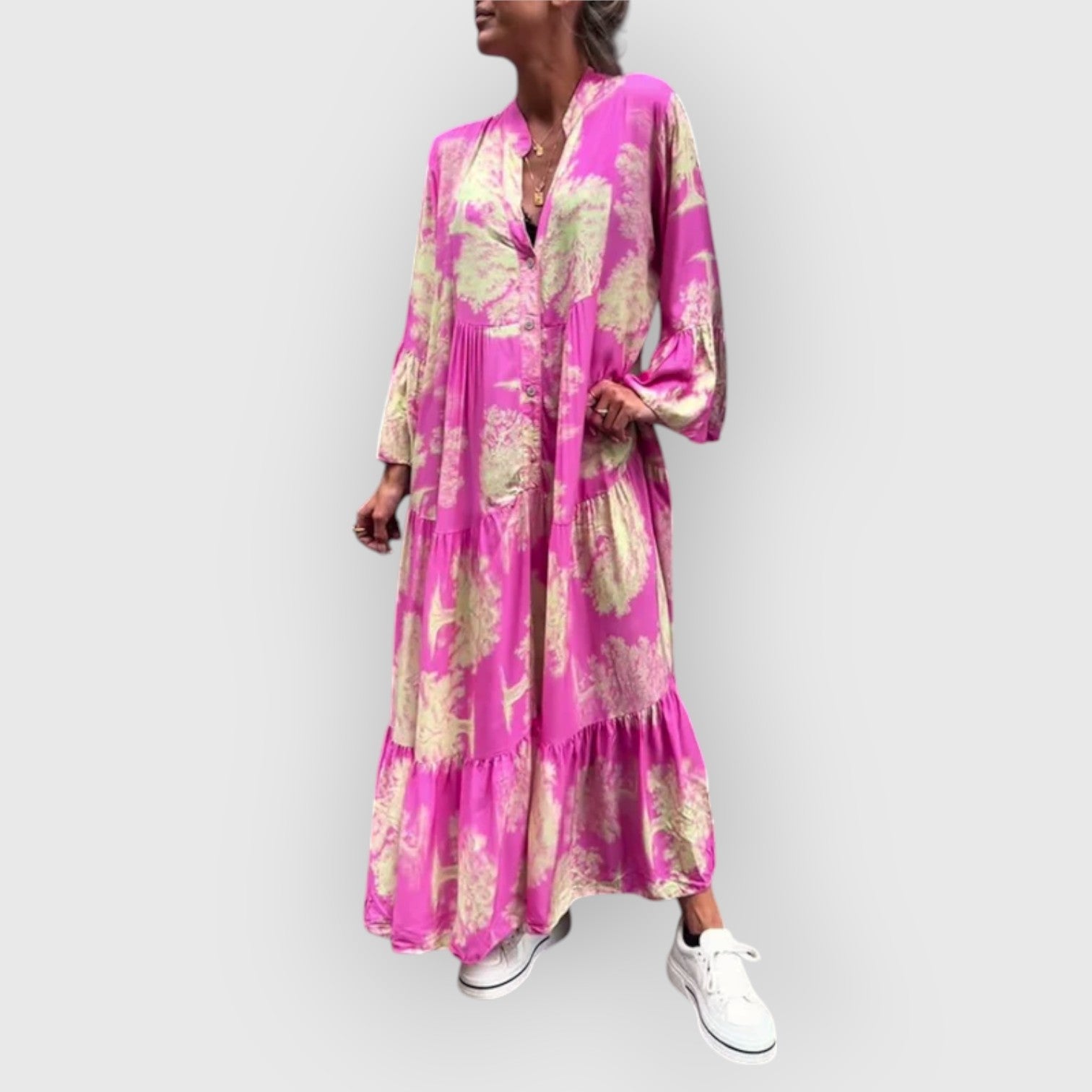 Mirone | Blommor Maxi Klänning
