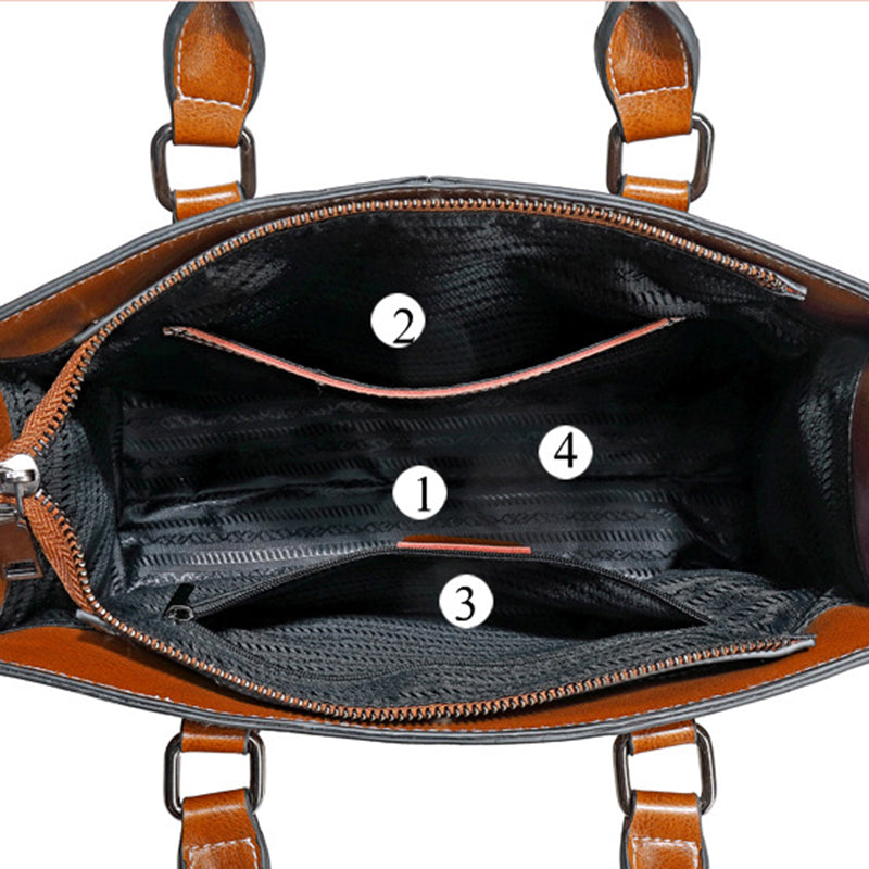 Elegant Handväska med Strukturerade Kanter
