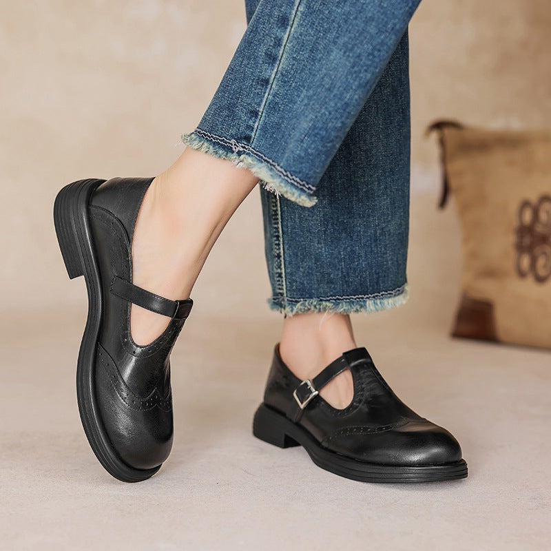 Janice | Eleganta Mary Janes i läder