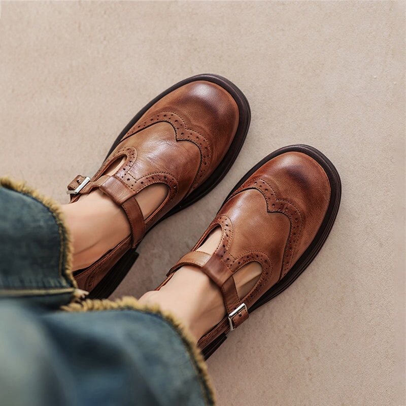Janice | Eleganta Mary Janes i läder