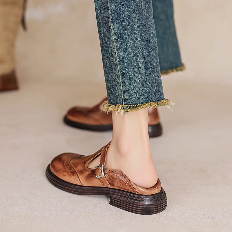 Janice | Eleganta Mary Janes i läder