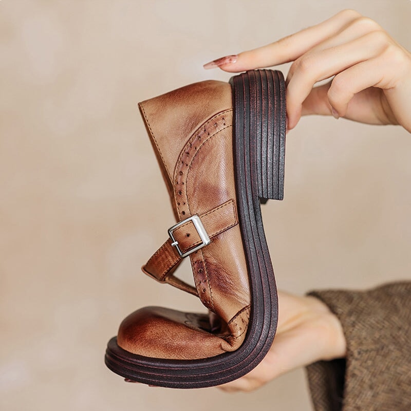 Janice | Eleganta Mary Janes i läder
