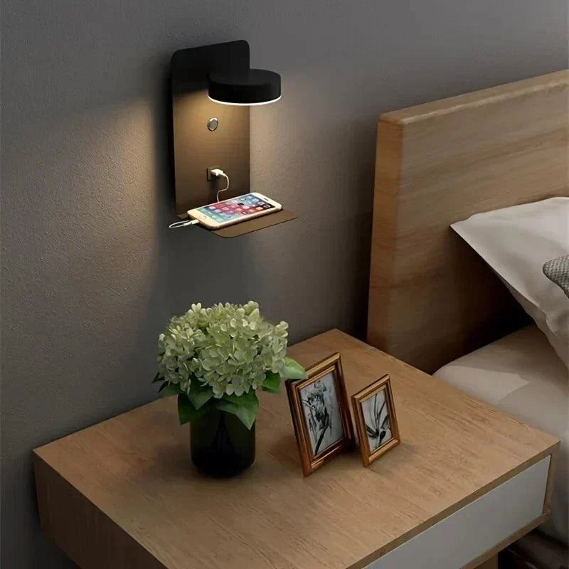 Blazara Vägglampa med USB-laddningsport