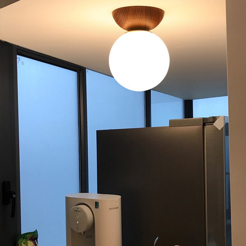 Glowara Log Japansk Taklampa