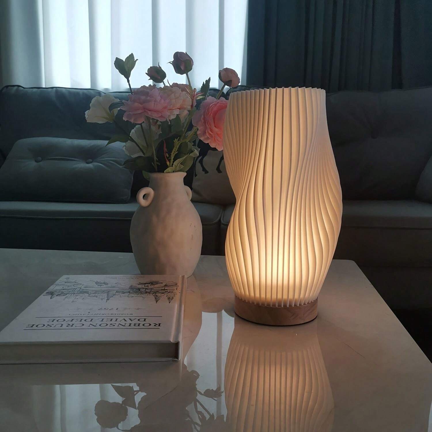 Incandia Vågformad Bordslampa