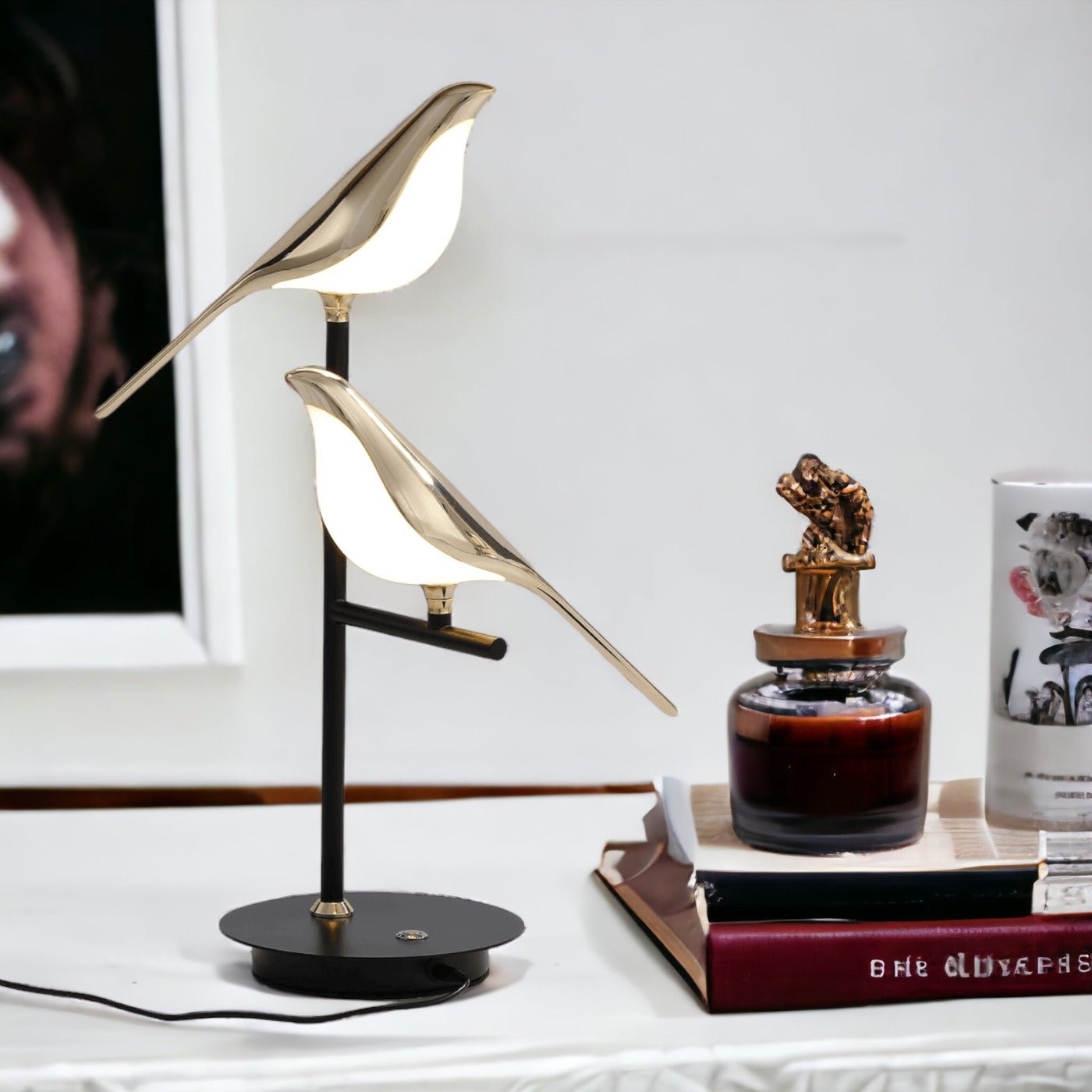 Ombre LED Fågel Bordslampa