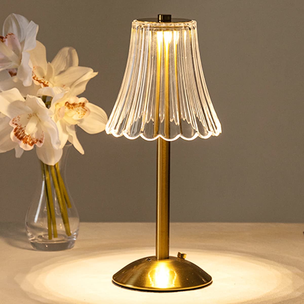 Pharos Gyllene Kristaller Bordslampa