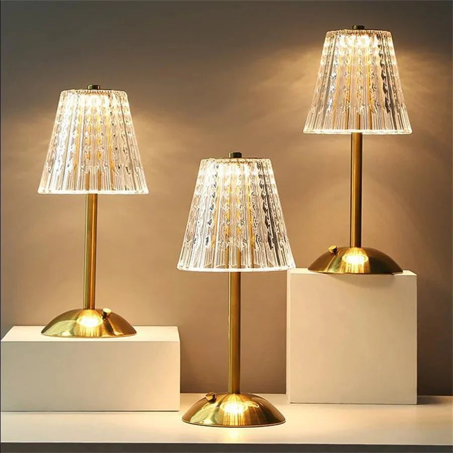 Pharos Gyllene Kristaller Bordslampa