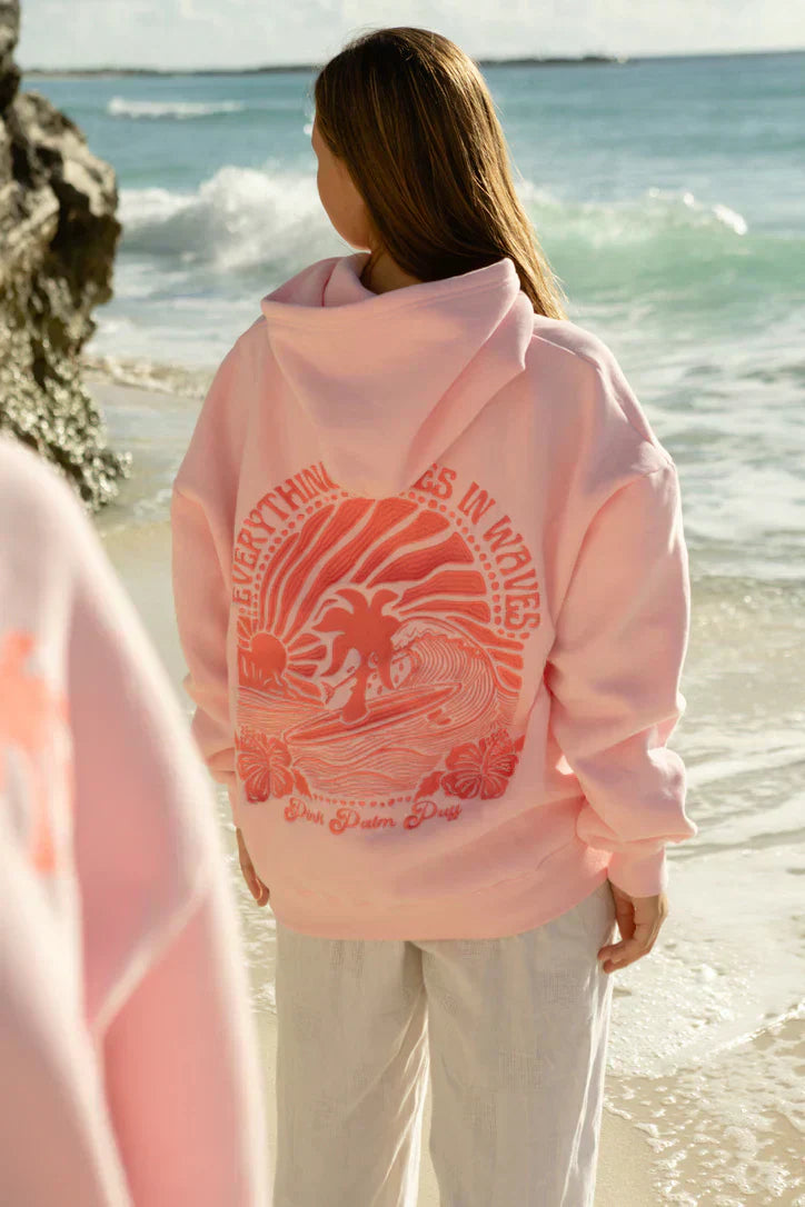 Lucy | Stilig Hoodie med Vågbroderi