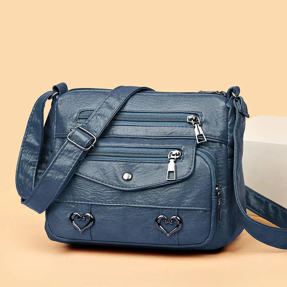 Lux - Trendy Hjärtaccent Crossbody-väska