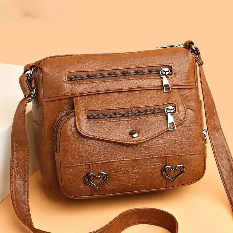 Lux - Trendy Hjärtaccent Crossbody-väska