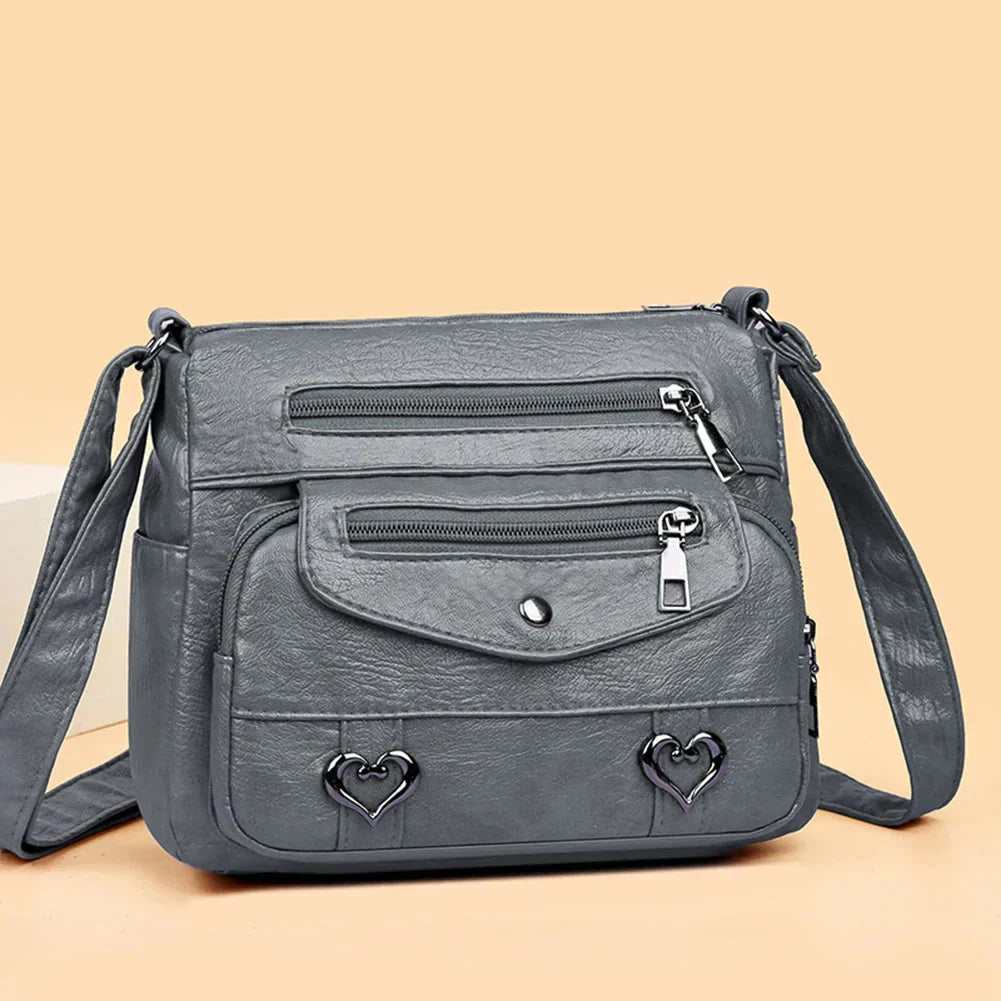 Lux - Trendy Hjärtaccent Crossbody-väska