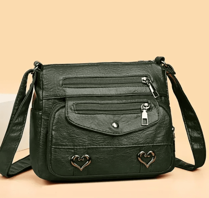 Lux - Trendy Hjärtaccent Crossbody-väska