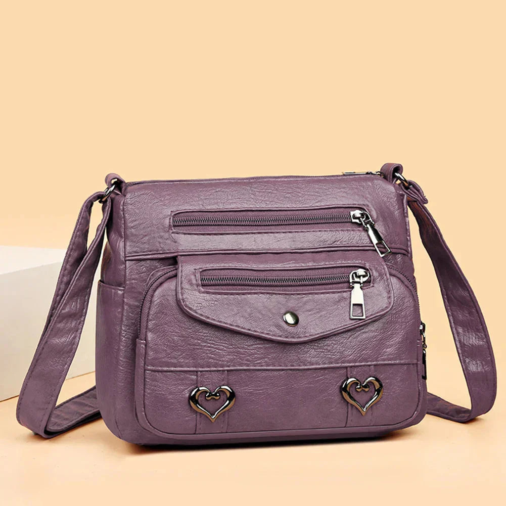 Lux - Trendy Hjärtaccent Crossbody-väska