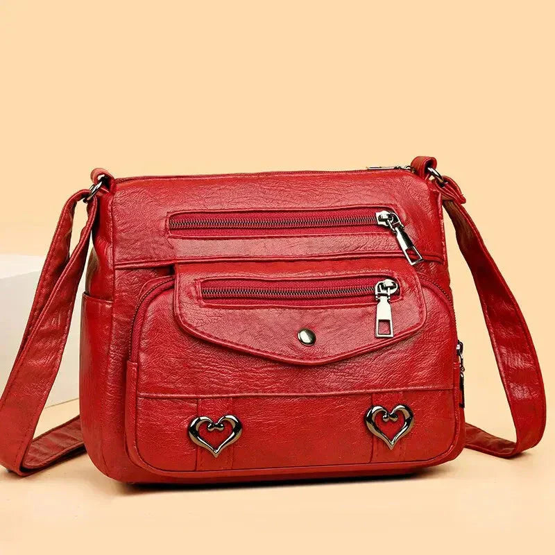 Lux - Trendy Hjärtaccent Crossbody-väska