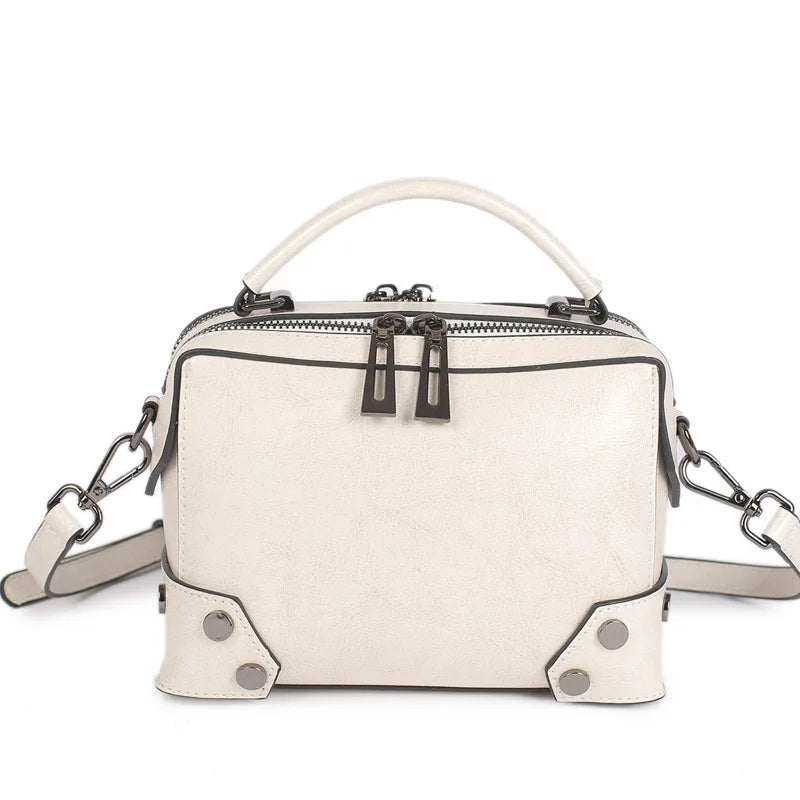 Vintage-stil Box Crossbody-väska