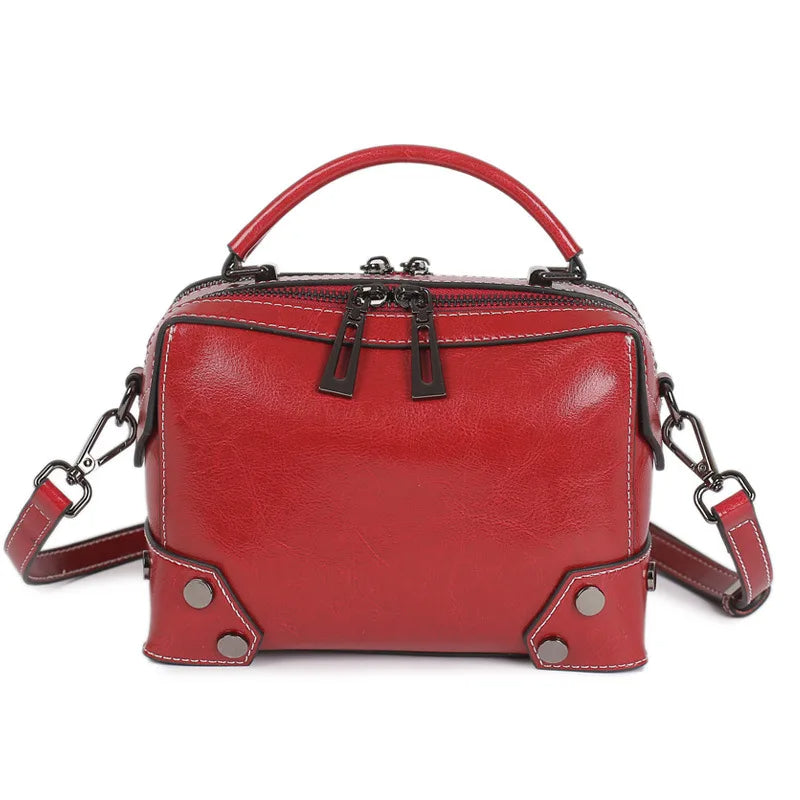 Vintage-stil Box Crossbody-väska
