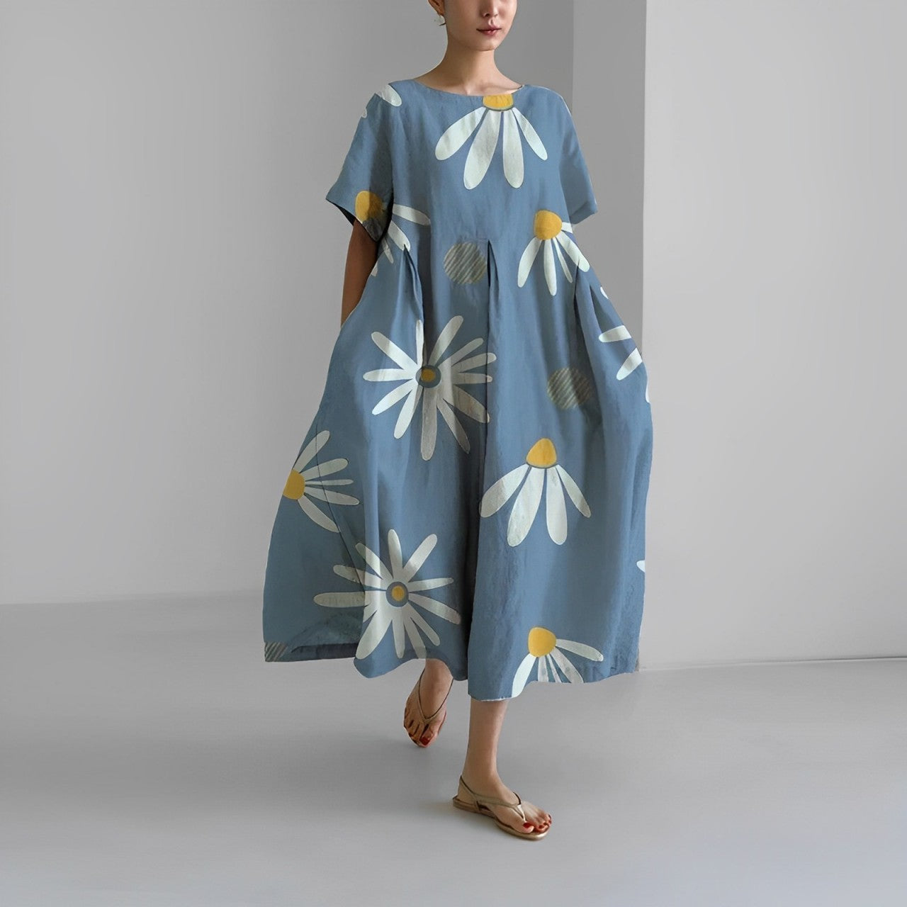 Skye - Boho Blommig Klänning