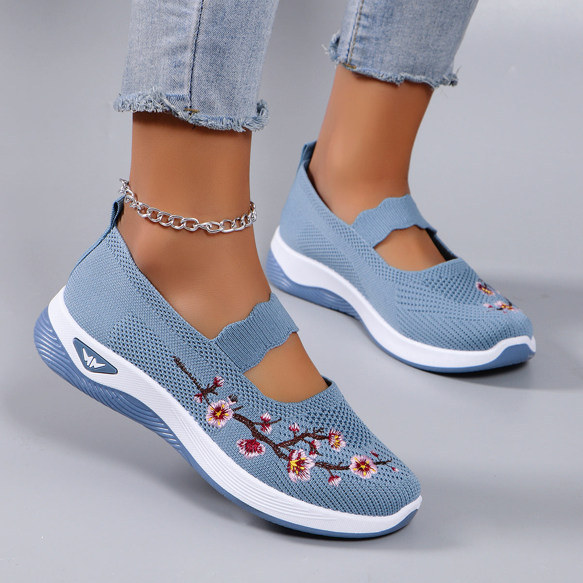 Elara | Ortopediska Blommiga Sneakers – Andningsbara, Dämpade & Stödjande
